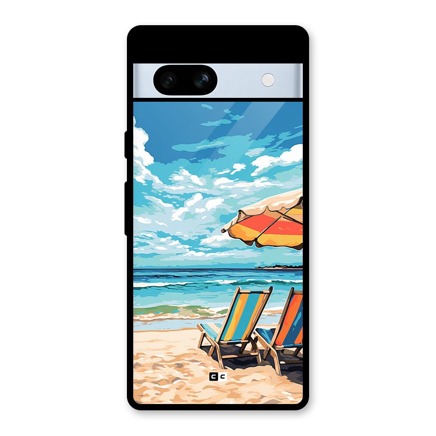 Sunny Beach Glass Back Case for Google Pixel 7a