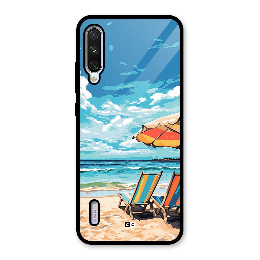 Sunny Beach Glass Back Case for Mi A3