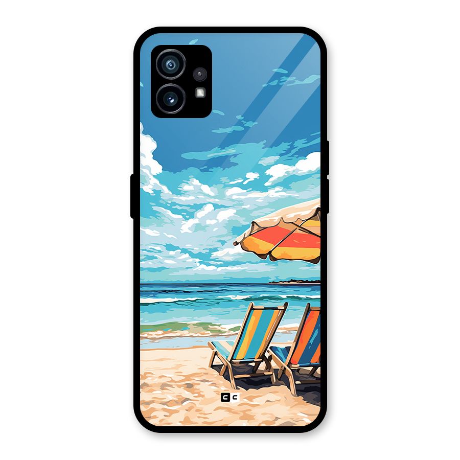 Sunny Beach Glass Back Case for Nothing Phone 1