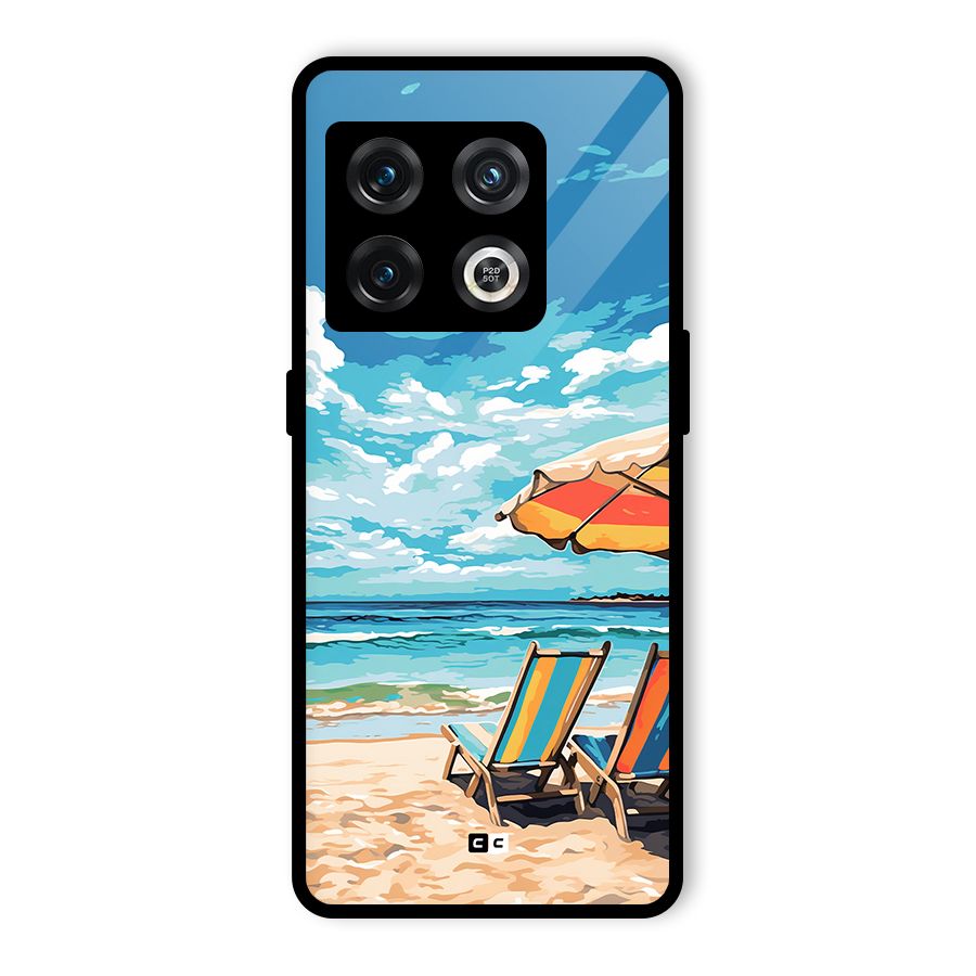 Sunny Beach Glass Back Case for OnePlus 10 Pro 5G