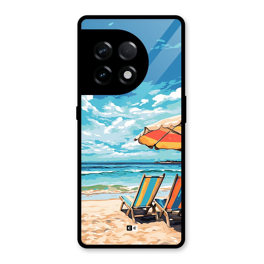 Sunny Beach Glass Back Case for OnePlus 11R