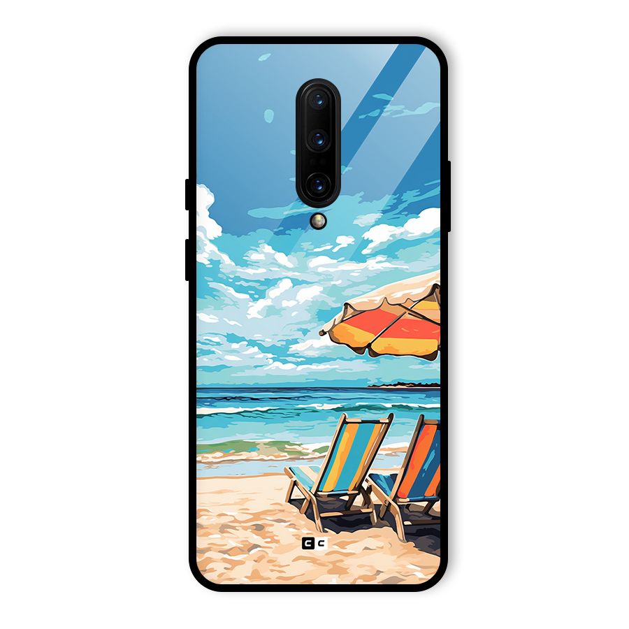 Sunny Beach Glass Back Case for OnePlus 7 Pro