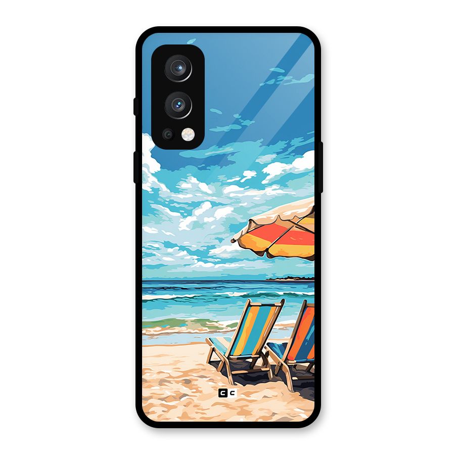 Sunny Beach Glass Back Case for OnePlus Nord 2 5G