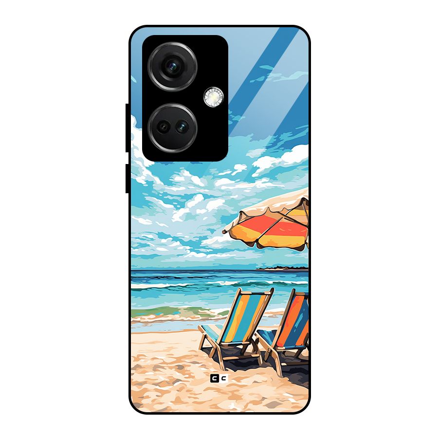 Sunny Beach Glass Back Case for OnePlus Nord CE 3 5G