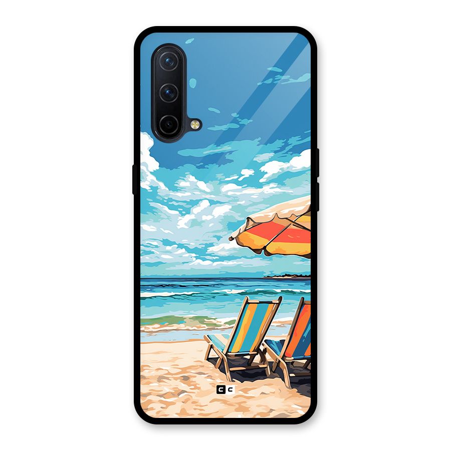 Sunny Beach Glass Back Case for OnePlus Nord CE 5G