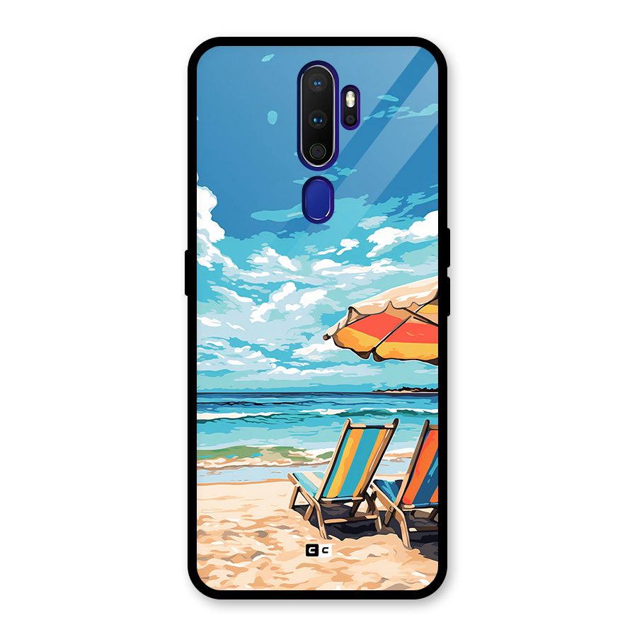 Sunny Beach Glass Back Case for Oppo A9 (2020)
