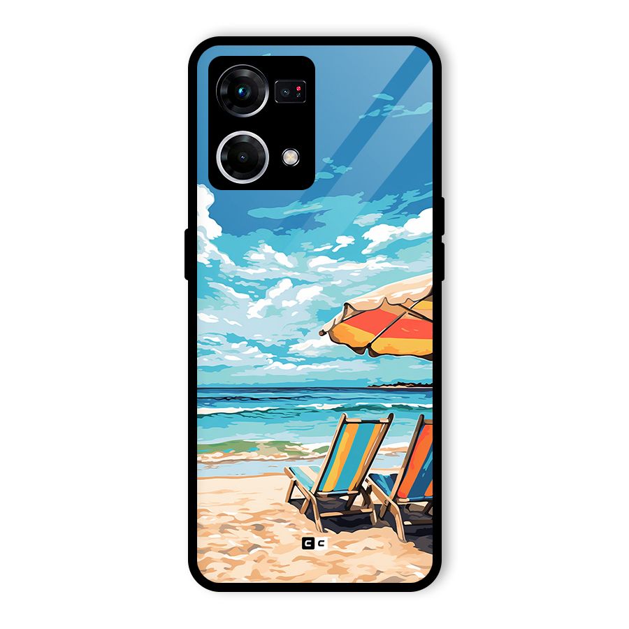 Sunny Beach Glass Back Case for Oppo F21 Pro 5G