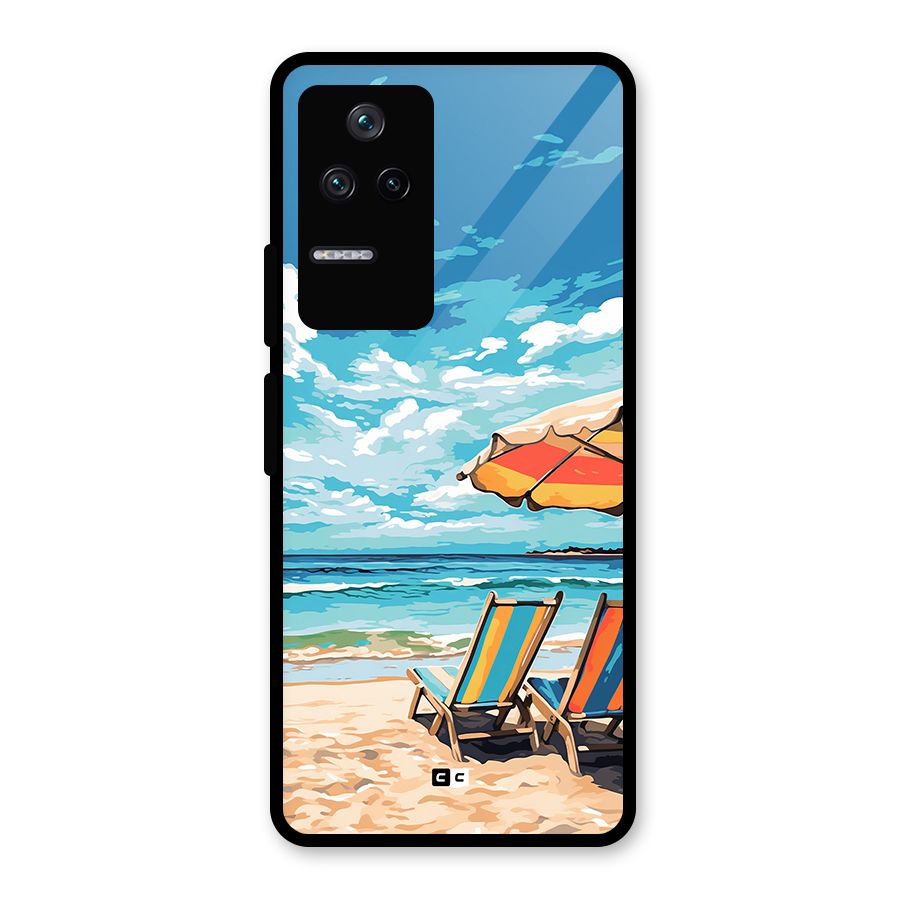 Sunny Beach Glass Back Case for Poco F4 5G