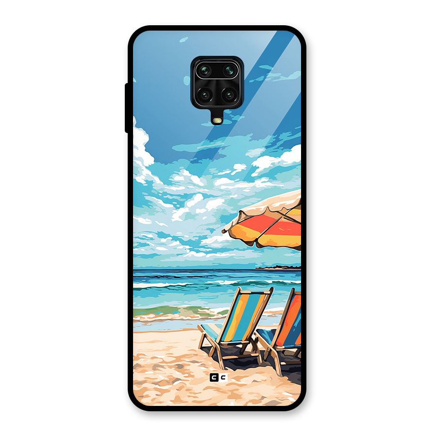 Sunny Beach Glass Back Case for Poco M2 Pro