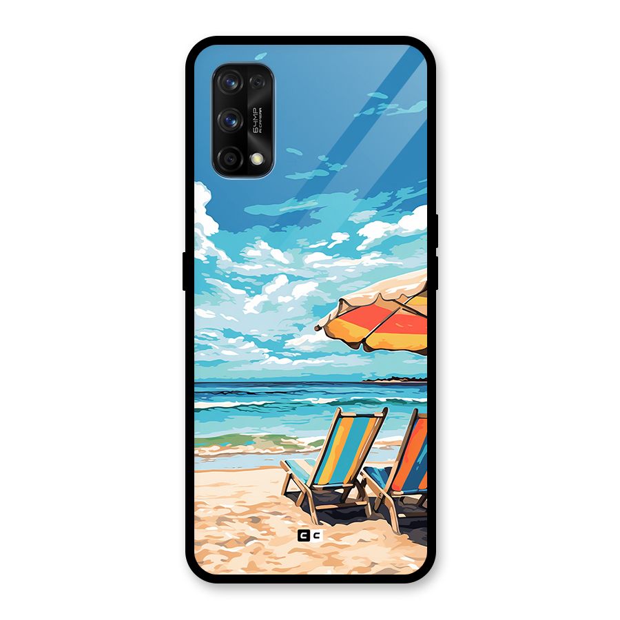 Sunny Beach Glass Back Case for Realme 7 Pro