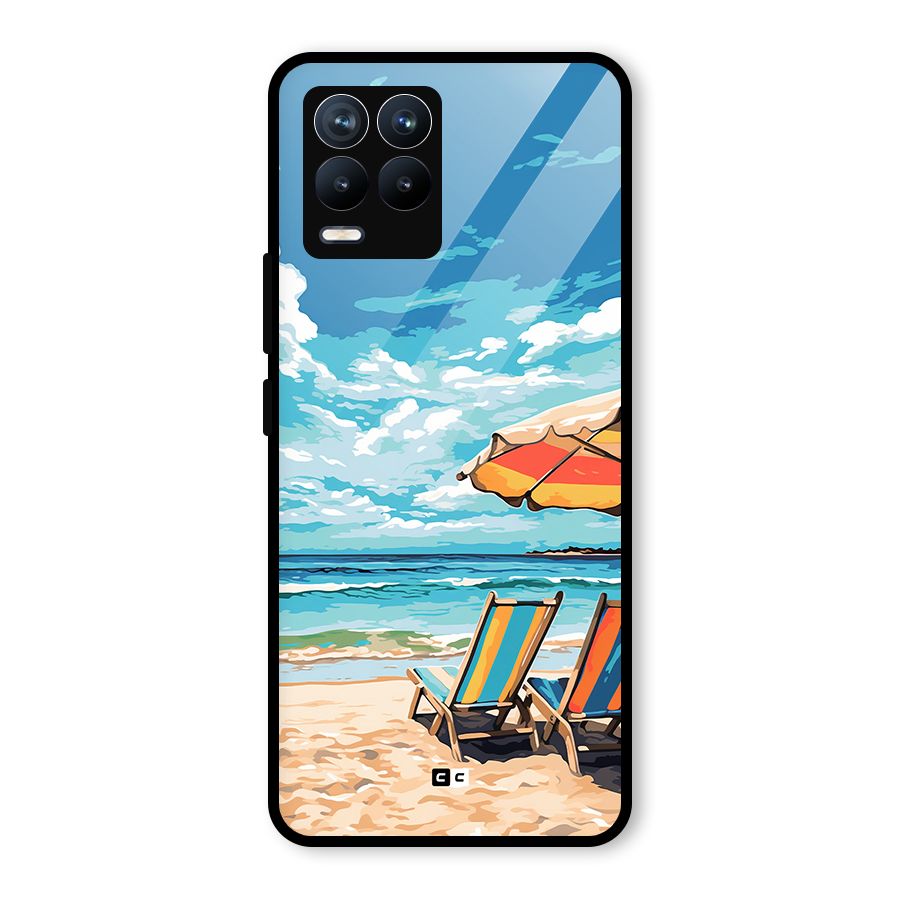 Sunny Beach Glass Back Case for Realme 8 Pro