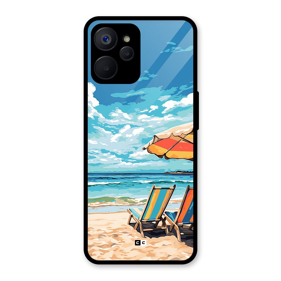 Sunny Beach Glass Back Case for Realme 9i 5G