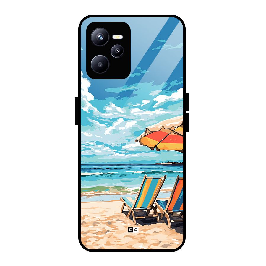 Sunny Beach Glass Back Case for Realme C35