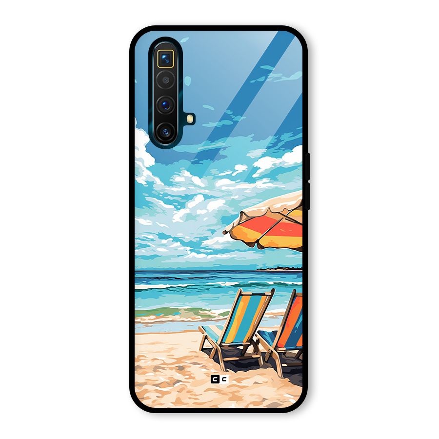 Sunny Beach Glass Back Case for Realme X3
