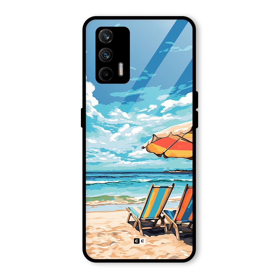 Sunny Beach Glass Back Case for Realme X7 Max
