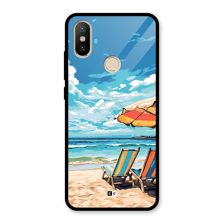 Sunny Beach Glass Back Case for Redmi A2