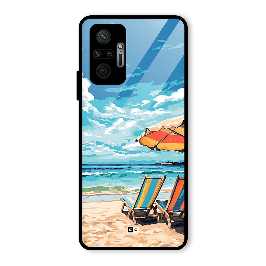 Sunny Beach Glass Back Case for Redmi Note 10 Pro Max