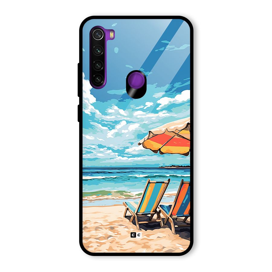 Sunny Beach Glass Back Case for Redmi Note 8