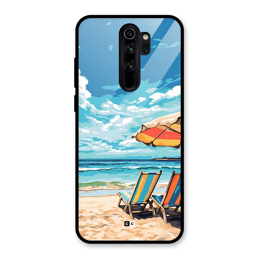 Sunny Beach Glass Back Case for Redmi Note 8 Pro