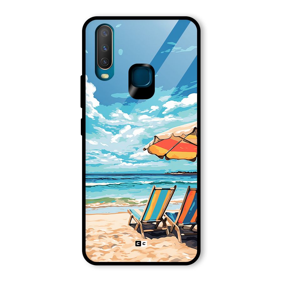 Sunny Beach Glass Back Case for Vivo U10
