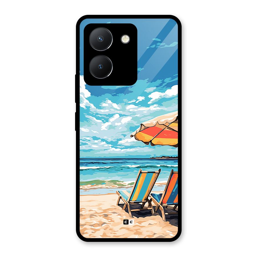 Sunny Beach Glass Back Case for Vivo Y36