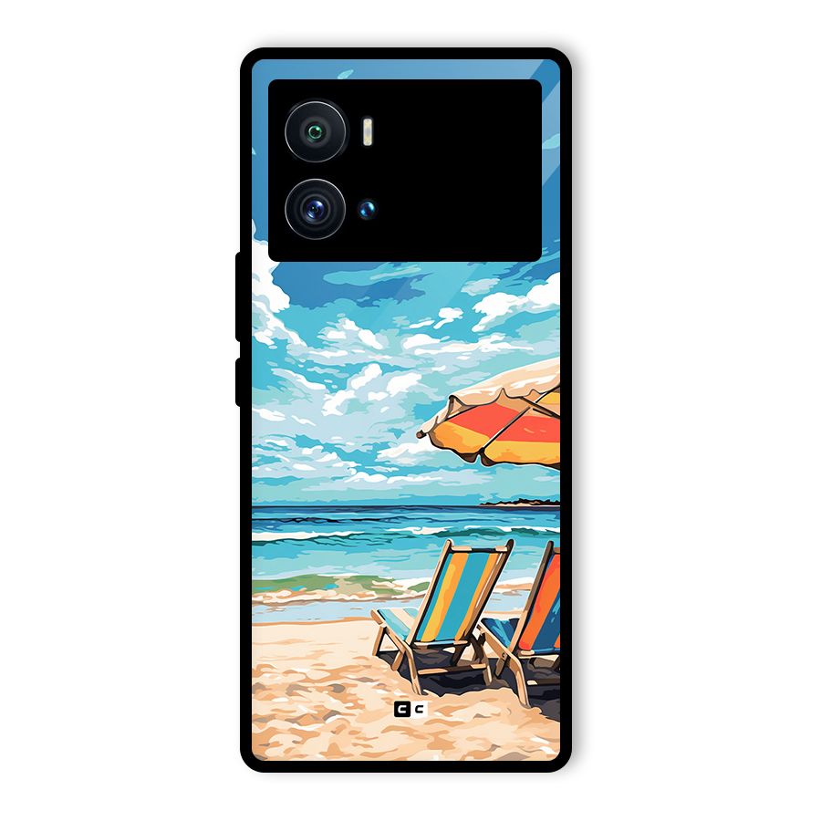 Sunny Beach Glass Back Case for Vivo iQOO 9 Pro