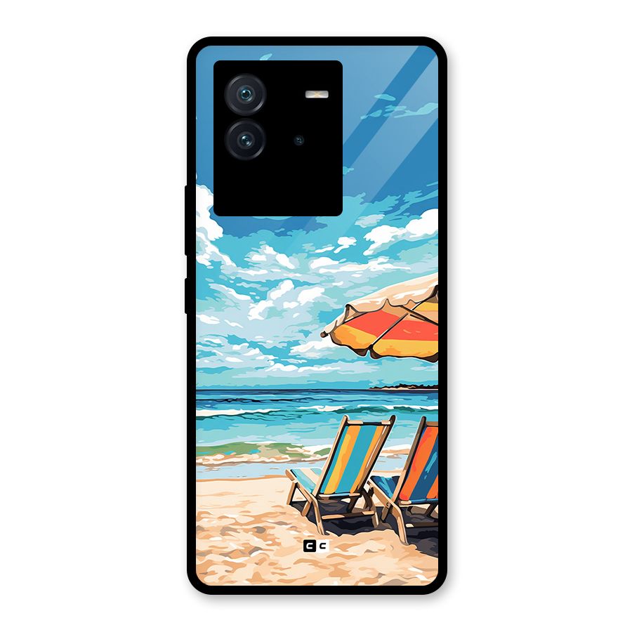 Sunny Beach Glass Back Case for Vivo iQOO Neo 6 5G