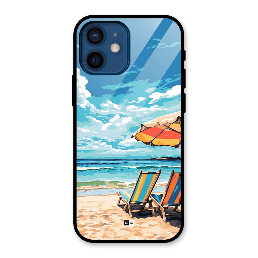 Sunny Beach Glass Back Case for iPhone 12 Mini