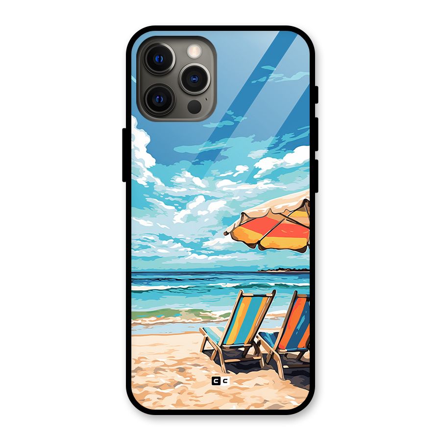 Sunny Beach Glass Back Case for iPhone 12 Pro Max