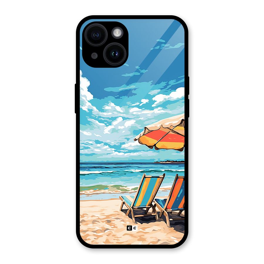 Sunny Beach Glass Back Case for iPhone 14