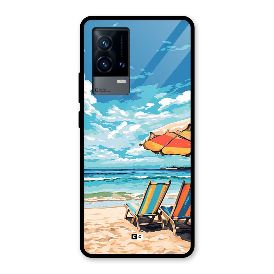Sunny Beach Glass Back Case for iQOO 9 5G