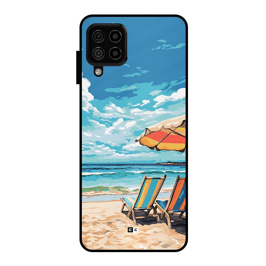 Sunny Beach Metal Back Case for Galaxy A22 4G