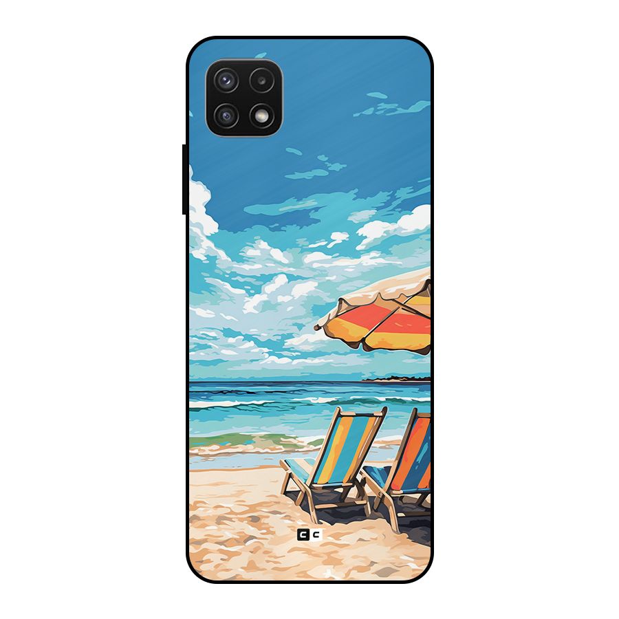 Sunny Beach Metal Back Case for Galaxy A22 5G