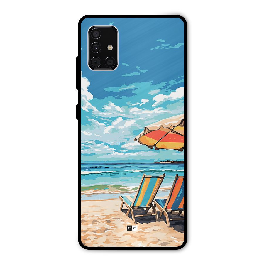 Sunny Beach Metal Back Case for Galaxy A51