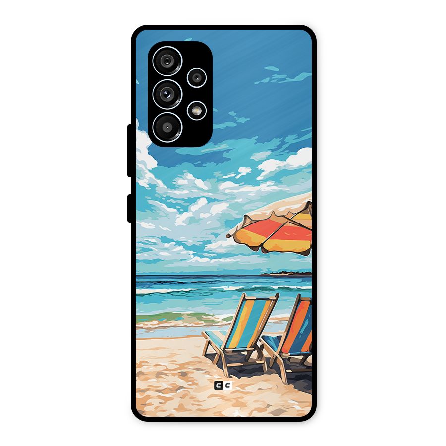 Sunny Beach Metal Back Case for Galaxy A53 5G