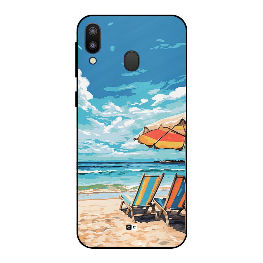 Sunny Beach Metal Back Case for Galaxy M20
