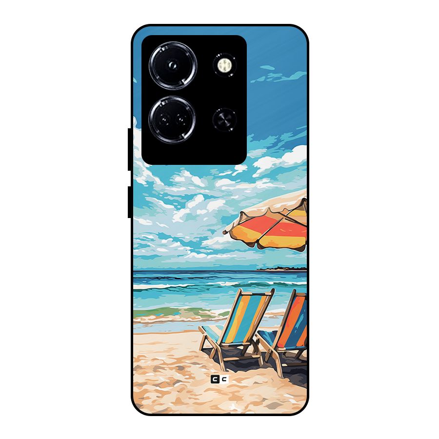 Sunny Beach Metal Back Case for Infinix Note 30 5G