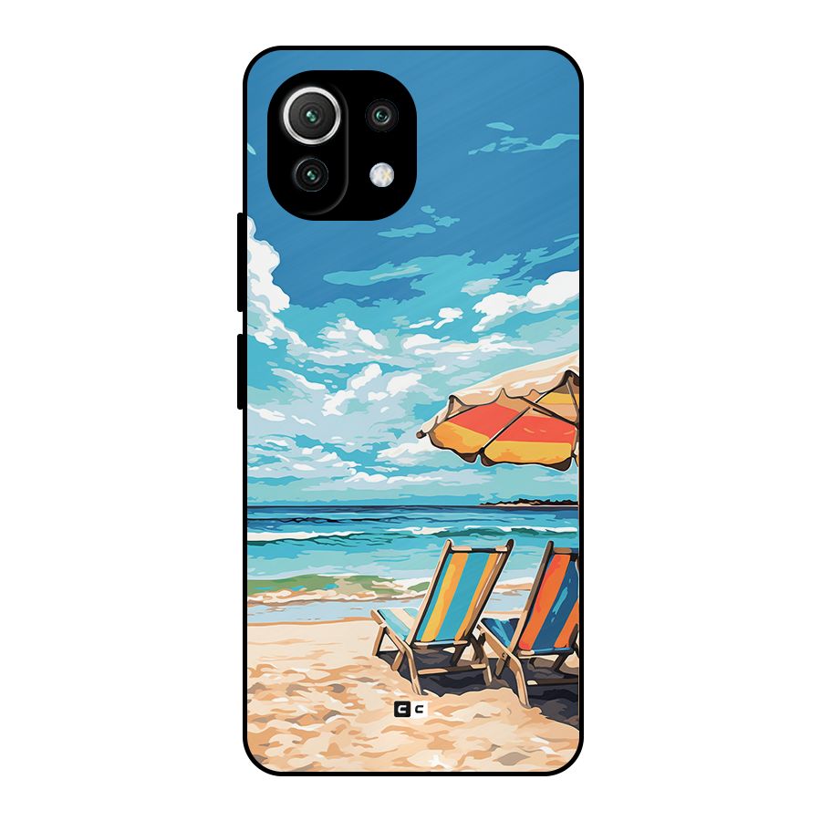Sunny Beach Metal Back Case for Mi 11 Lite NE 5G