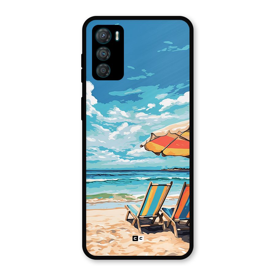 Sunny Beach Metal Back Case for Moto G42