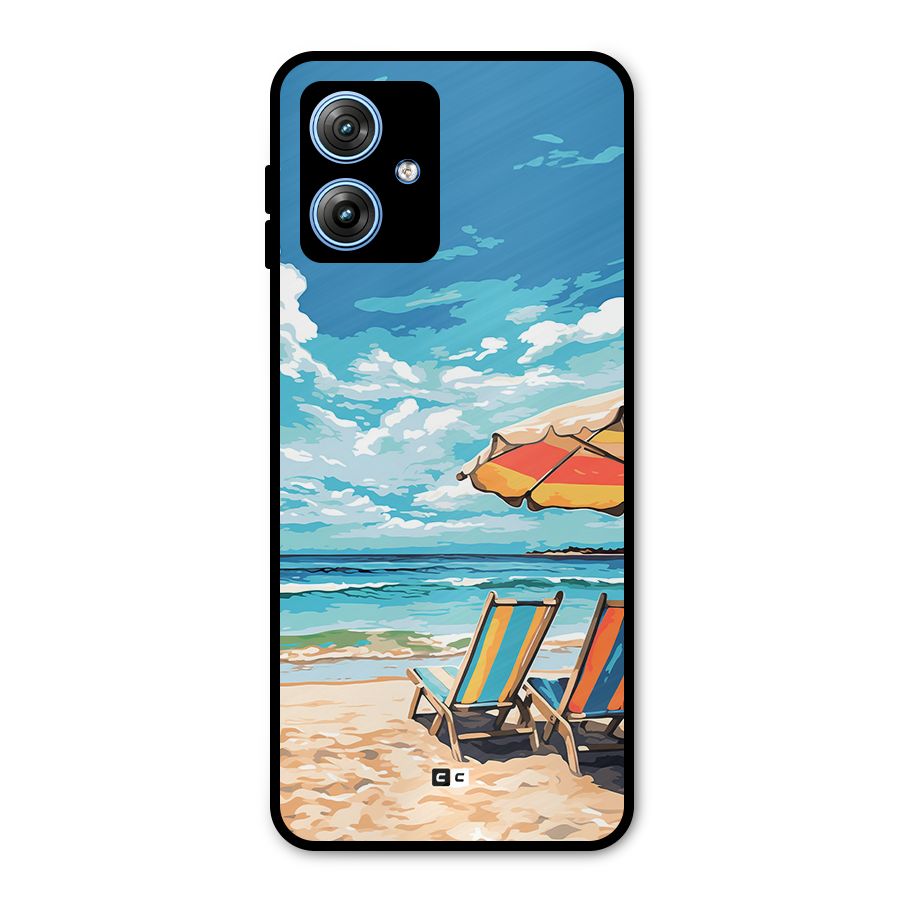 Sunny Beach Metal Back Case for Moto G54