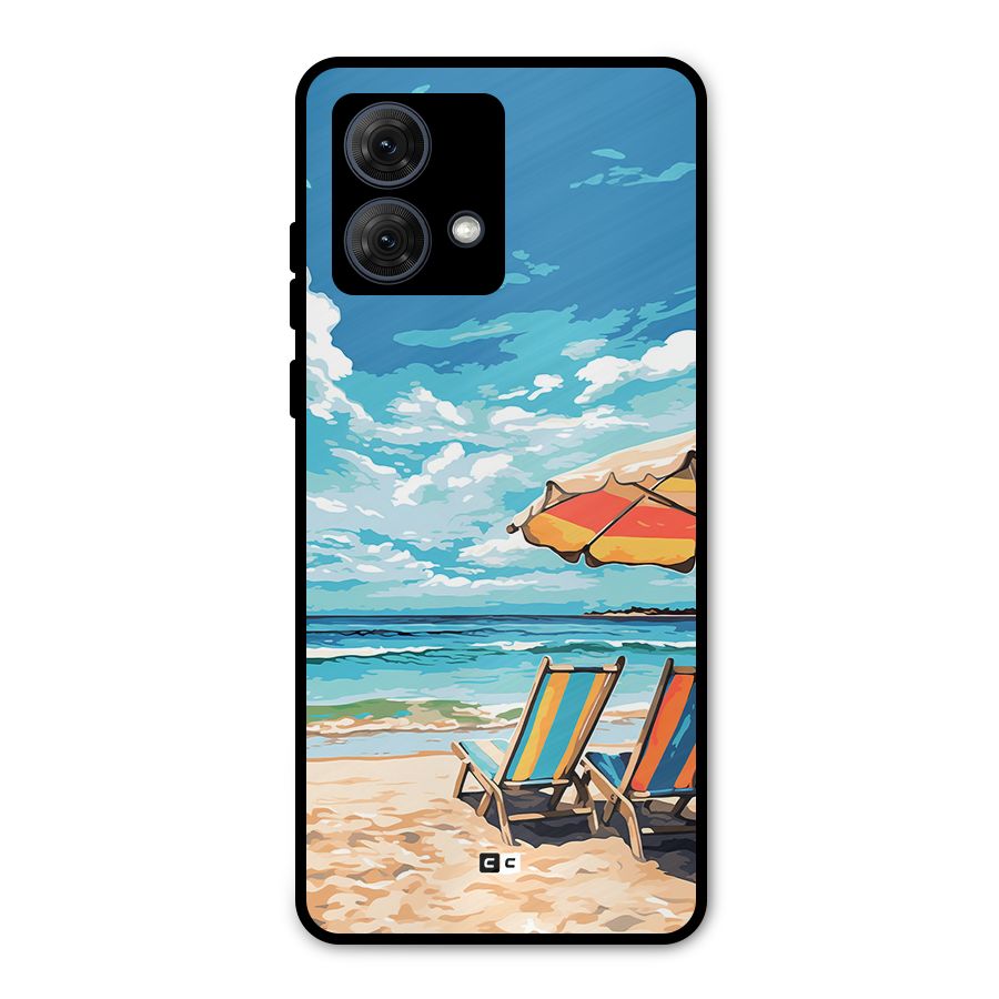 Sunny Beach Metal Back Case for Moto G84