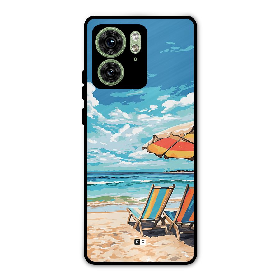 Sunny Beach Metal Back Case for Motorola Edge 40 5G