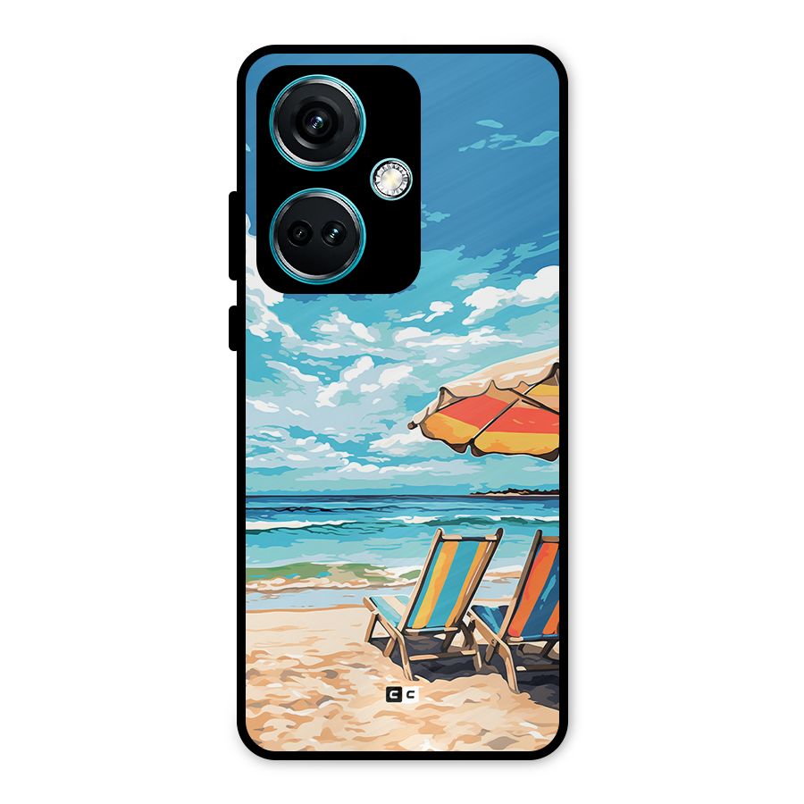 Sunny Beach Metal Back Case for OnePlus Nord CE 3 5G