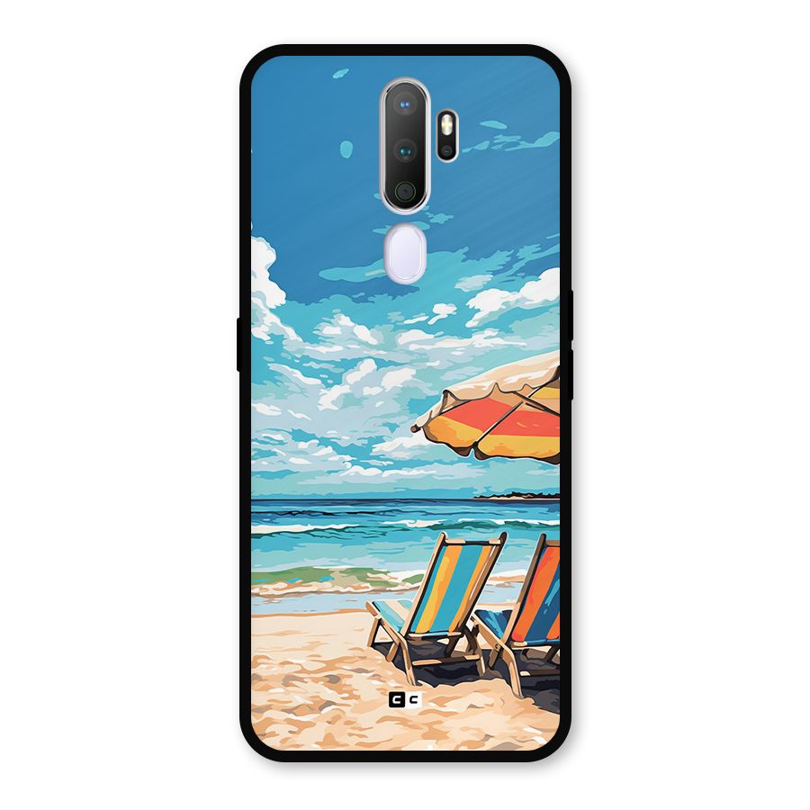 Sunny Beach Metal Back Case for Oppo A5 (2020)