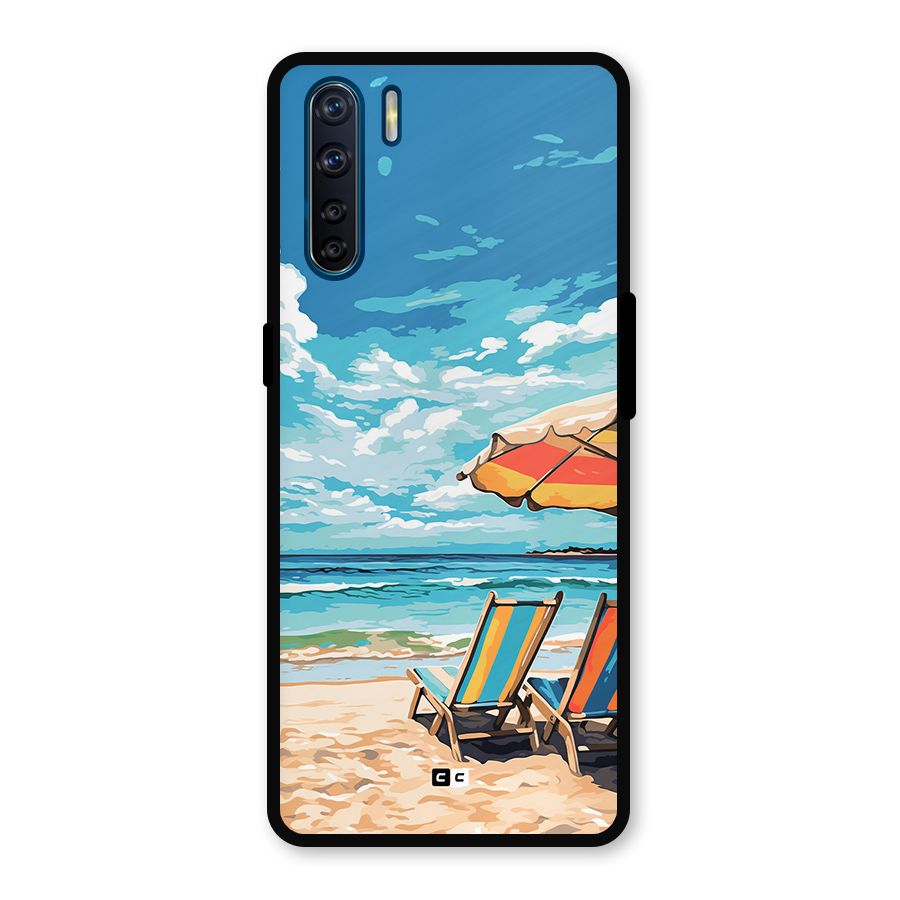 Sunny Beach Metal Back Case for Oppo F15