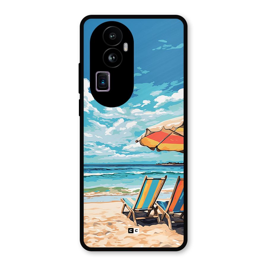Sunny Beach Metal Back Case for Oppo Reno10 Pro Plus