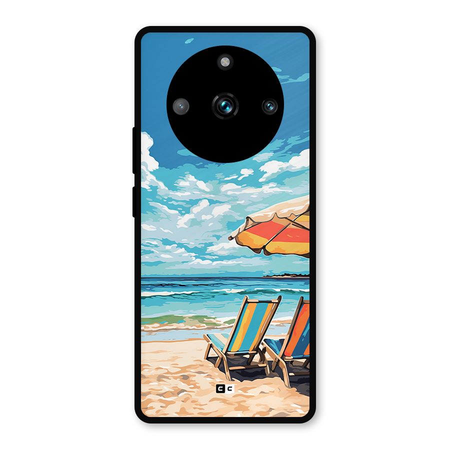 Sunny Beach Metal Back Case for Realme 11 Pro