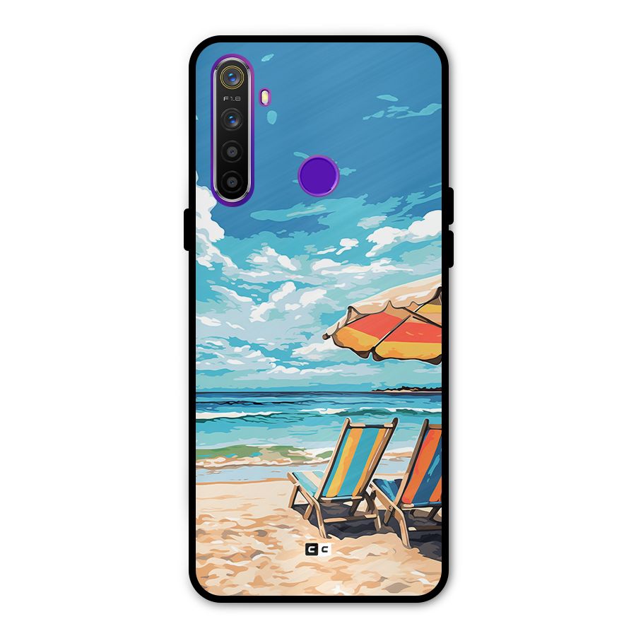 Sunny Beach Metal Back Case for Realme 5