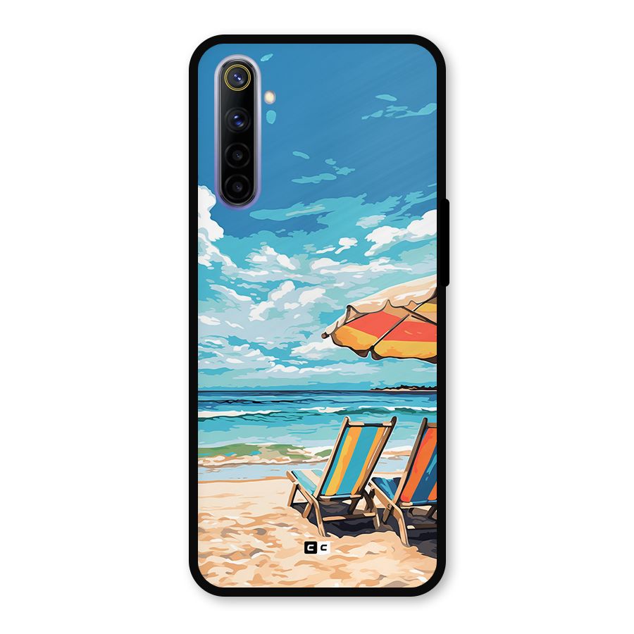 Sunny Beach Metal Back Case for Realme 6