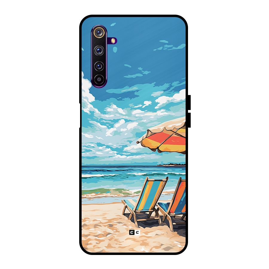 Sunny Beach Metal Back Case for Realme 6 Pro